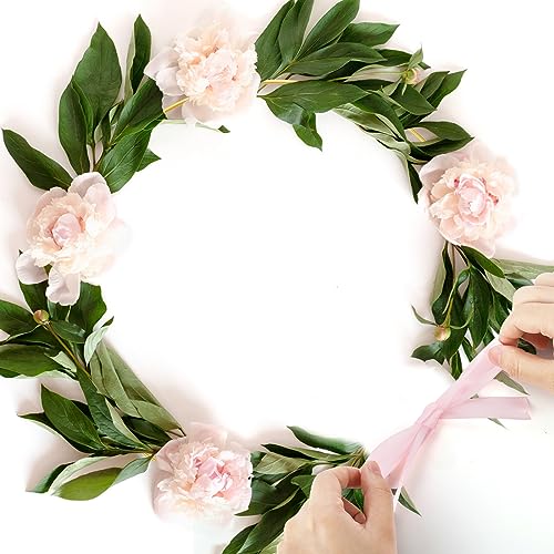 ZOOFOX 12 Pack Metal Floral Hoop Centerpiece with Stand, 12 Inch Large Metal Hoop for Crafts, Wreath Macrame Gold Hoop Rin...