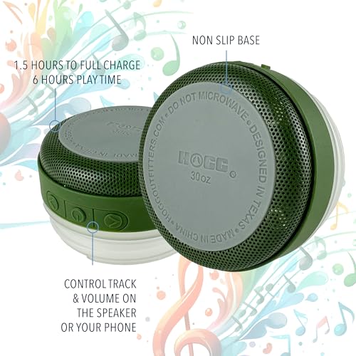 Hogg Bluetooth Tumbler 4 in 1 Can Cooler - Mistletoe, Universal Can Cooler for Drinks, Bluetooth Speaker Cup, Stainless St...