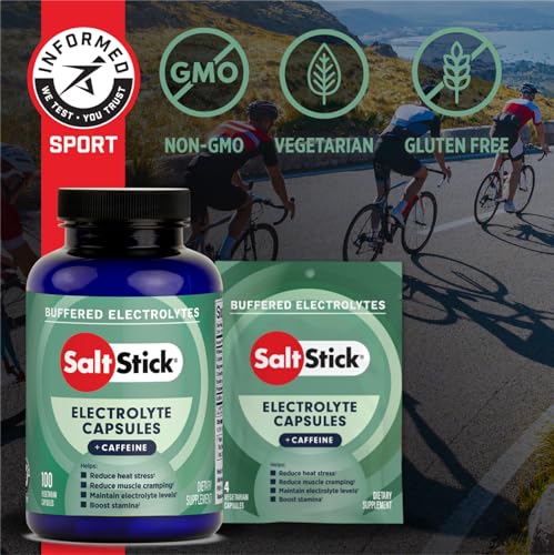 SaltStick Electrolytes with Caffeine - Salt Pills and Electrolytes for Running, Hydration, Leg Cramps Relief, Sports Recov...