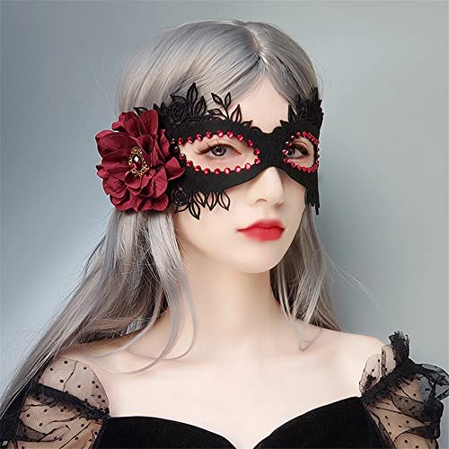Sweenaly lace mask Masquerade Mask Party Mask Halloween Mask (black)
