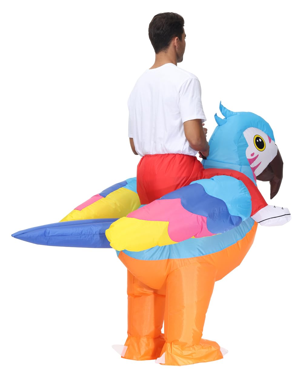 JASHKE Parrot Costume Adult Inflatable Parrot Costumes Inflatable Halloween costumes Blow up Costume Adult