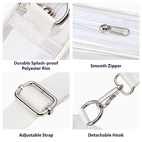 PACKISM Clear Bag for Stadium Events - Clear Purses for Women Stadium Crossbody Concert Bag for Game Day, Sports, Festival