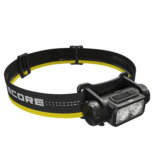 Nitecore NU53 1800 Lumen Headlamp, USB-C Rechargeable, Long Runtime, Industrial Work and Outdoor Headlamp with White & Red Auxiliary Lights