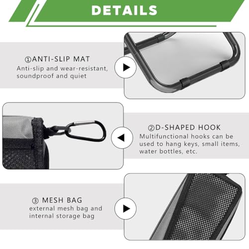 2-in-1 Collapsible Camping Stool & Sling Bag / 220LB Load Capacity Folding Portable Fishing Stool/Collapsible Stool for Ca...
