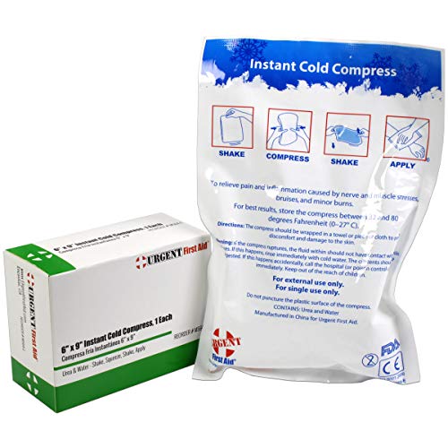 Case of 32 Individually Boxed Large Instant Cold Packs, 6" x 9" Disposable Cold Compresses - No pre-Chilling Required for ...