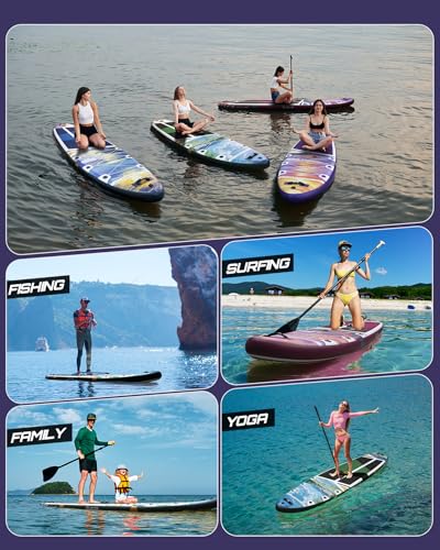 ESUP 11'6"x35" Extra Wide Inflatable Paddle Board, Big Size Stand up Paddleboards for 450lb/3 People/Family/Beginner/Yoga,...