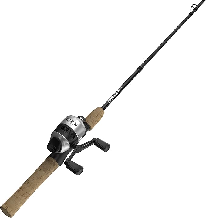 Zebco 33 Cork Reel and Fishing Rod Combo, Graphite Rod with Cork Handle, QuickSet Anti-Reverse Fishing Reel with Bite Aler...