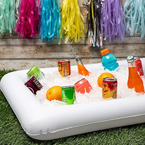 jollylife 3PCS Inflatable Cooler Serving Bars Pool Party Blow Up Coolers Food Holder Ice Tray BBQs, Picnics,Buffets Indoor...