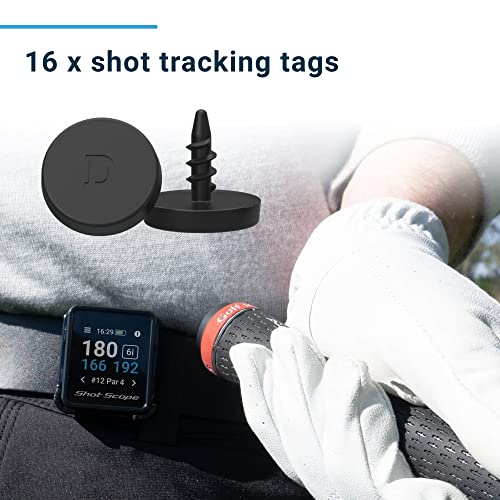 Shot Scope H4 GPS Handheld with Shot Tracking - F/M/B Green and Hazard Distances - 36,000+ pre-Loaded Courses - 100+ Stati...