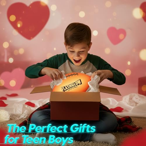 Light Up Football for Boys: Glow in The Dark - Toys for Kids Teen Boys Ages 8-15 - Birthday Christmas Easter Gift Ideas - ...