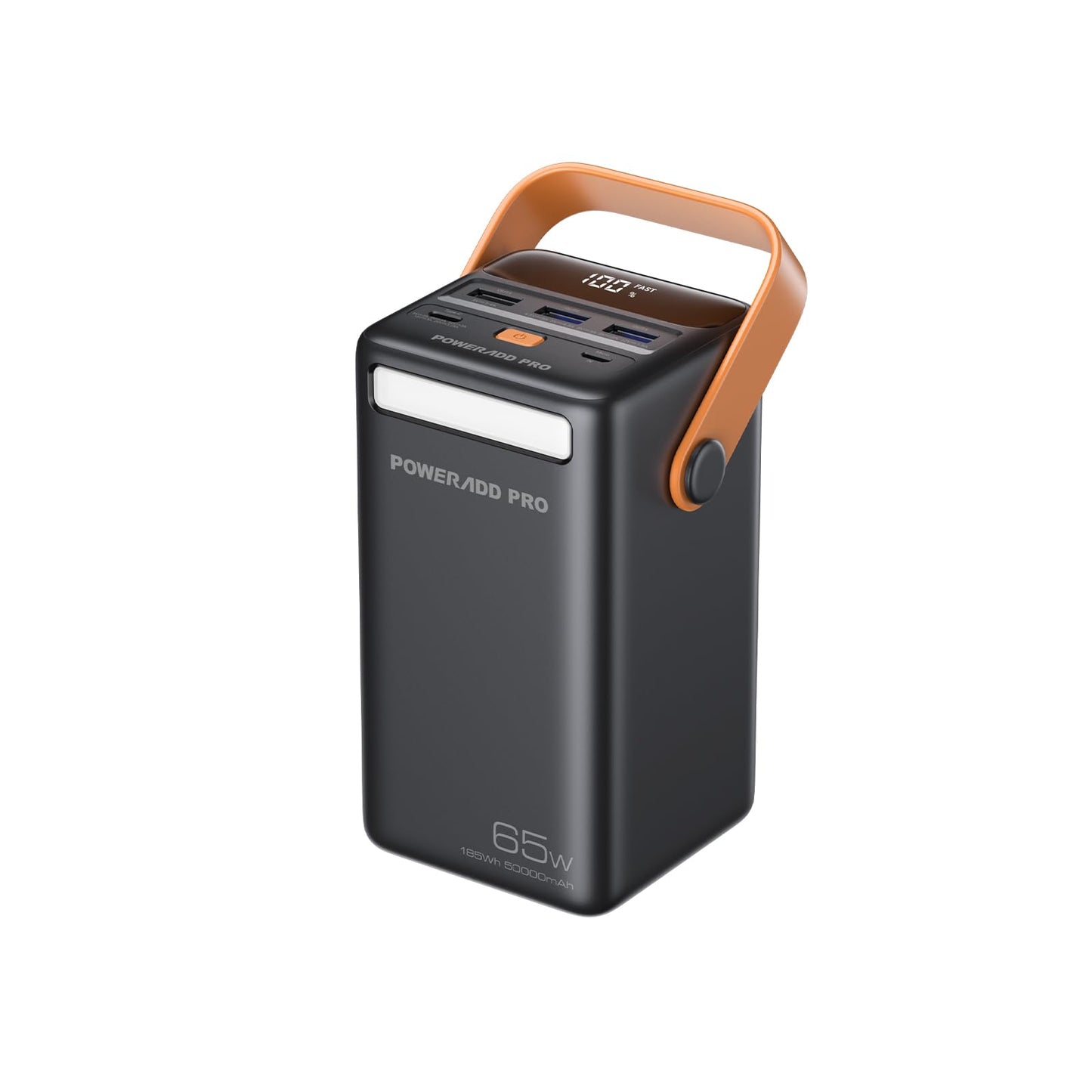 Poweradd Pro Power Bank 50000Mah Pd 65W Usb C Portable Charger With Led Display Fast Charging Compatible With Laptop Macbook Iph