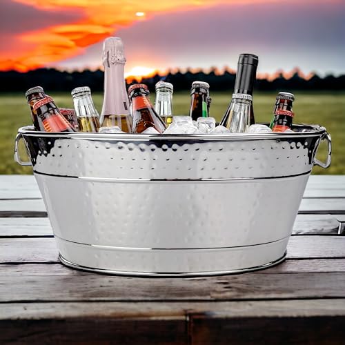 BREKX Colt Stainless Steel Beverage Tubs for Parties, Leak Resistant, Large Ice Buckets for Parties for Chilling Drinks, 1...
