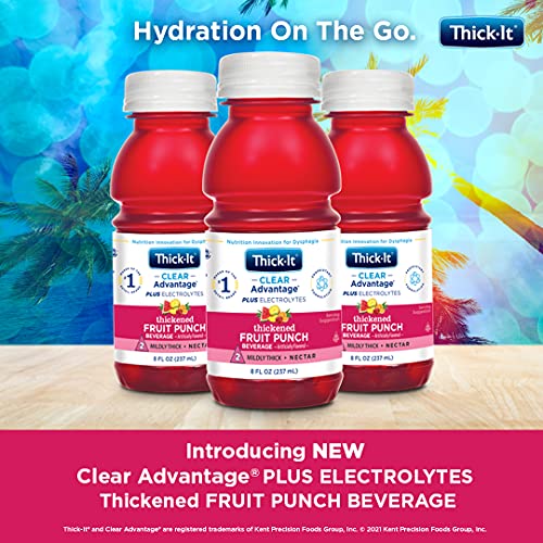 Thick-It Clear Advantage Mildy Thick Fruit Punch Plus Electrolytes, Nectar Consistency, Swallowing Aid, Hydration on the G...