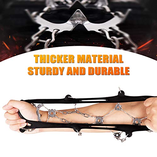 Sfee Ice Snow Grips Crampons Traction Cleats,19 Stainless Steel Spikes for Women Men Kids, Anti Slip Flexible Shoe/Boot Fo...