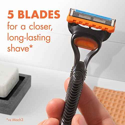 Gillette Fusion5 Razor for Men, Handle + 2 Razor Blade Refills