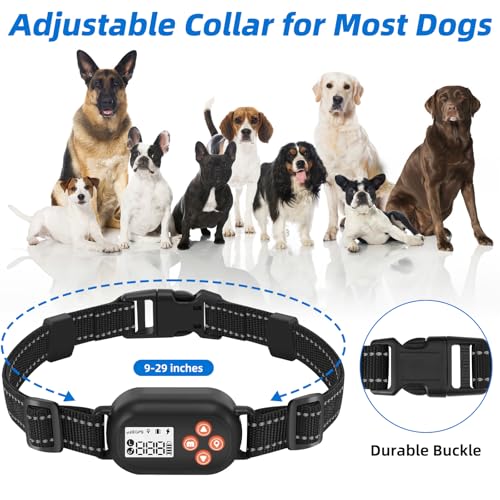 TTPet GPS Wireless Dog Fence, Electric Pet Fence System, IPX6 Waterproof Collar, Beep Vibration Shock Correction, for Dogs...