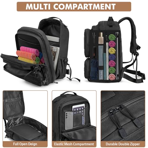 G4Free Large Military Tactical Backpack for Men 3 Day Pack Molle Backpack Army Rucksack for Hiking, Camping, Travel (Black)