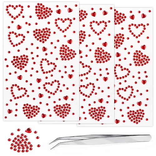 Self Adhesive Face Gems Stickers, Face Eye Jewels Rhinestones Festival Essentials Rave Accessories Rhinestone Stickers for...
