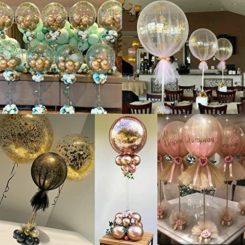 Sakolla 10 Sets Balloon Stick Stand, Holder with Base for Table Desktop Centerpiece, Birthday Party, Wedding, Baby Shower ...