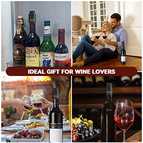 [2 PACK] Wine Bottle Stoppers,Real Vacuum Stoppers,Reusable Wine Preserver,Wine Corks Keep Fresh,Best Christmas and Birthd...