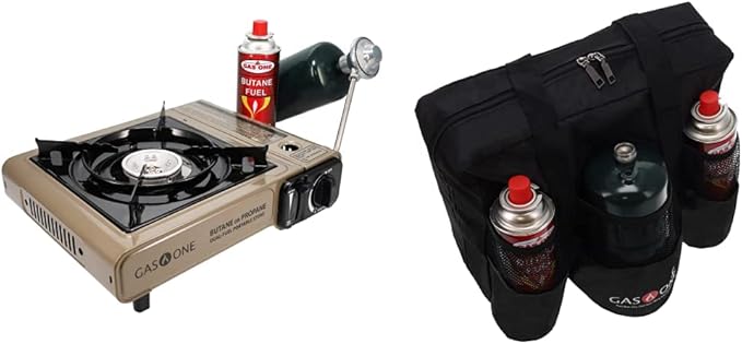 Gas One GS-3400P Propane or Butane Stove Dual Fuel Stove + Carry Bag for Portable Butane Stoves