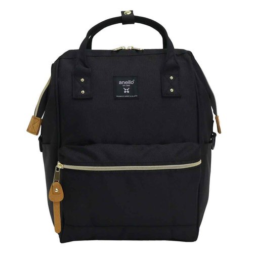 Anero ATB0197Z Backpack with Clasp, S, A4 Base, Water Repellent, Multiple Storage, PC Storage, Black