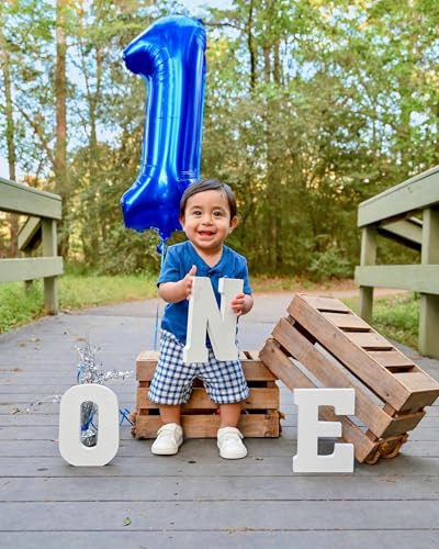 6 Balloon Number 40 Inch, 6 7 Birthday Decorations, 6 Year Old Birthday Balloon for Boy Girl, Navy Blue 16 26 60 65 Number...