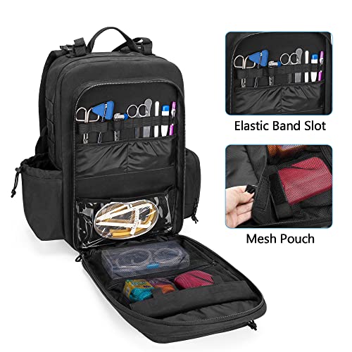 Damero Medical Tactical Backpack, Medical Supplies Bag First Aid Rucksack with Top Y-Strap for Hiking, Trekking Hunting Ca...