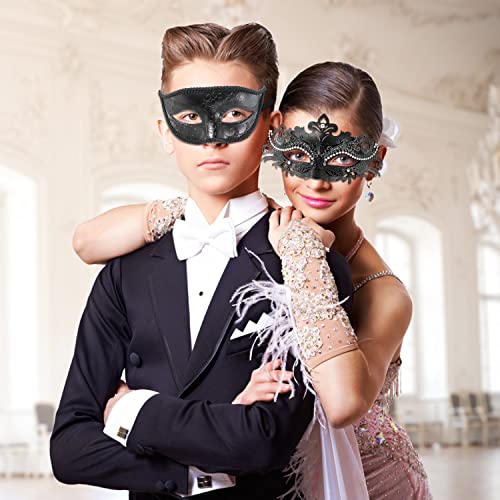 Coddsmz Couple Masquerade Mask Set - Venetian & Mardi Gras Mask for Women & Men