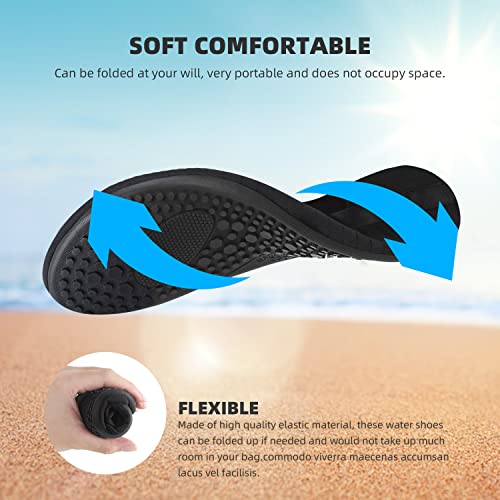 Water Shoes for Women Men Quick-Dry Aqua Socks Swim Beach Barefoot Yoga Exercise Wear Sport Accessories Pool Camping Must ...