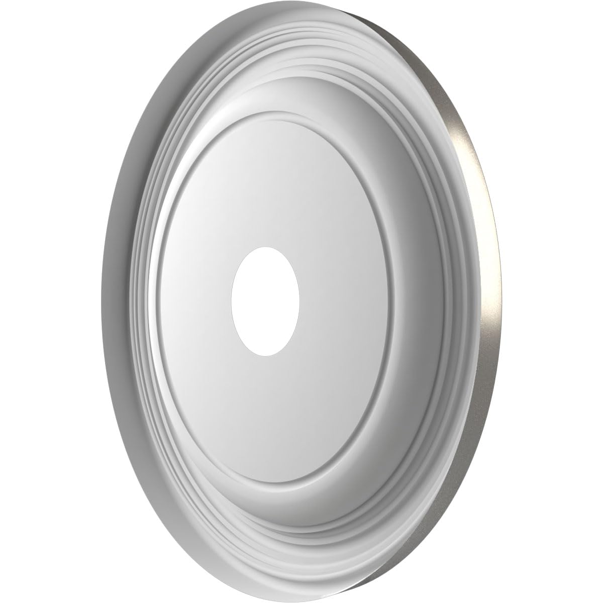 Ekena Millwork 19Od X 3 1/2Id X 1 1/2P Traditional Thermoformed Pvc Ceiling Medallion (Fits Canopies Up To 11 1/2), Aged Dark St
