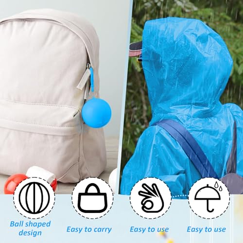 1PCS Portable Emergency Raincoat Ball,Windproof and Rainproof for Travel, Festivals,Theme Parks,Camping and Outdoor Use