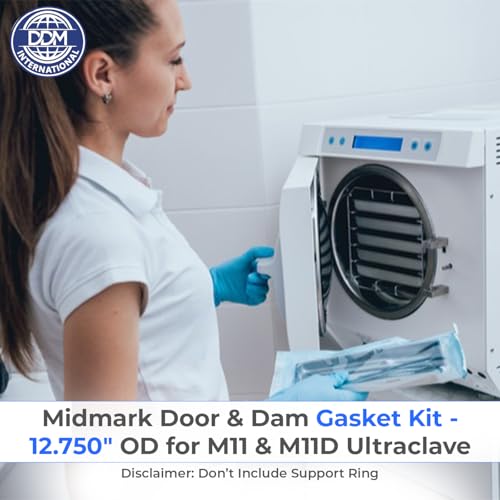 DDM International Midmark Compatible Door & Dam Gasket Kit - 12.750" OD for M11 & M11D Ultraclave Models (2001-2022) - Med...