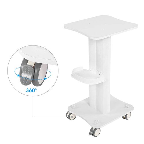 Salon Trolley, Salon Cart Beauty Hairdresser Trolley Salon Rolling Cart Alloy Stand Instrument Tray Beauty Spa Tool Station, White