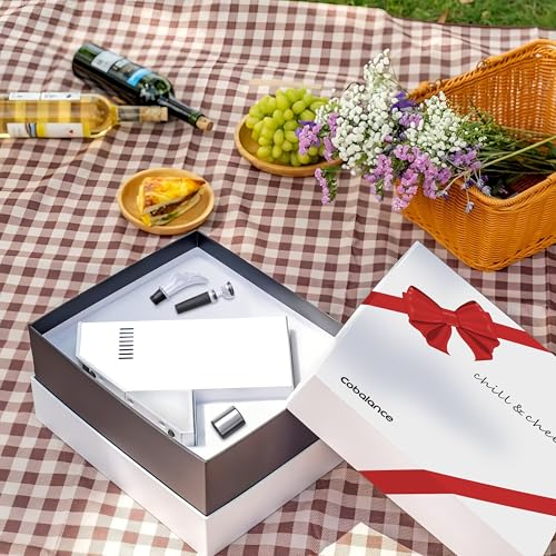 Cobalance Wine Chiller,Electric Wine Cooler Bucket for 750ml Vino or Some Champagne,Single Bottle Chiller for Poolside Par...
