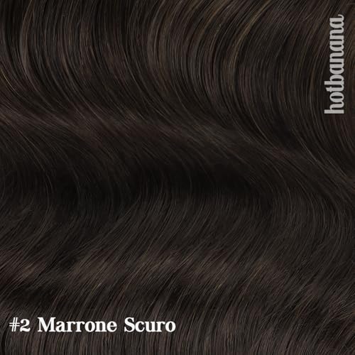 HOTBANANA Human Hair Clip in Hair Extensions, Dark Brown 120g Clip in Hair Extensions Real Human Hair Straight Remy Hair 22 Inch 7pcs