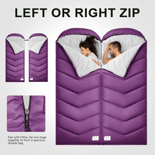 TANSTRIDER Sleeping Bags for Adults Cold Weather & Warm,Backpacking Camping Sleeping Bag for Tall Girls Boys,Lightweight,C...