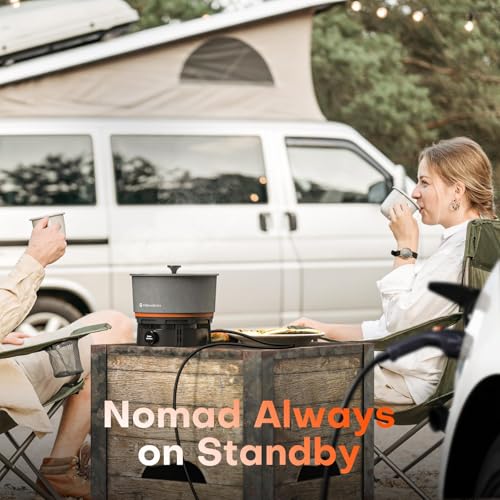 Stoke Voltaics Nomad Cooking System, Electric Camping Stove 200-1000W with Pan & Pot, 120V Portable Outdoor Cooking Gear S...