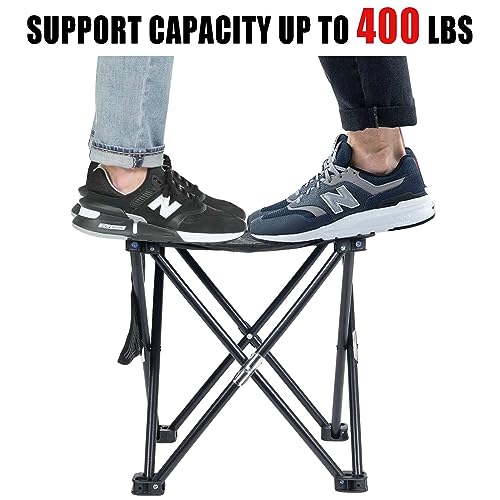 Tevaibo Camping Stool Portable, 13.7 Inch Folding Stool for Outdoor Gardening, Fishing, BBQ, Hiking with Carry Bag(400 LBS...
