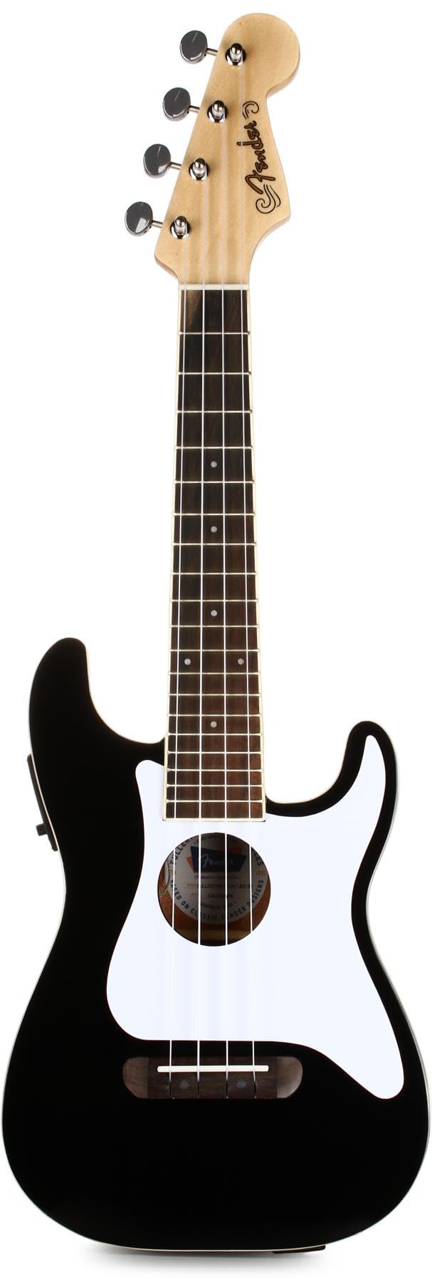 Fender Fullerton Strat Concert Ukulele, Black
