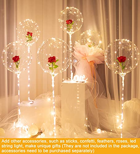 20 Inch Bobo Balloons Bubble Balloons, 20 Pcs Clear Bobo Balloon, Large Transparent Bubble Balloon for Christmas Wedding B...
