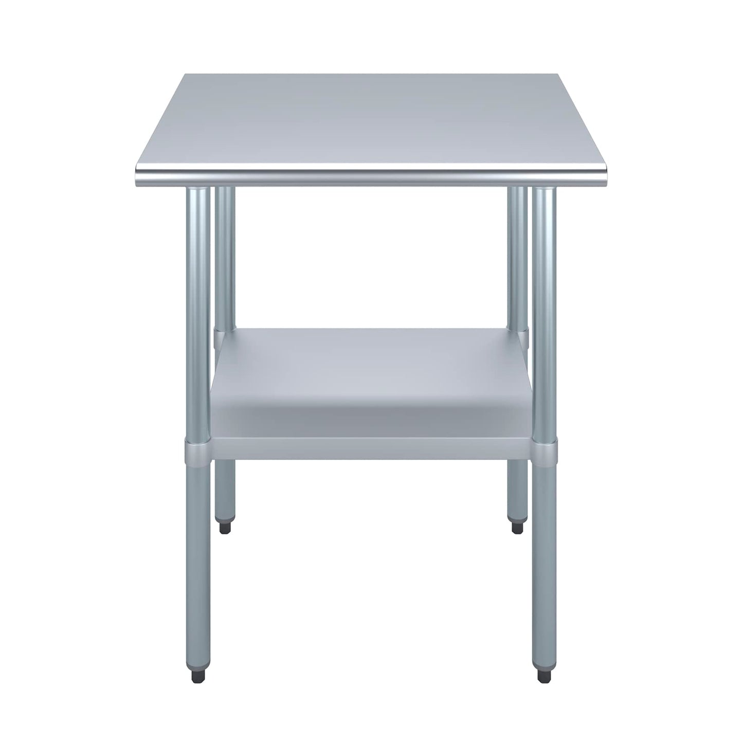 AmGood 24 in. x 30 in. Stainless Steel Work Table | Metal Kitchen Food Prep Table | NSF