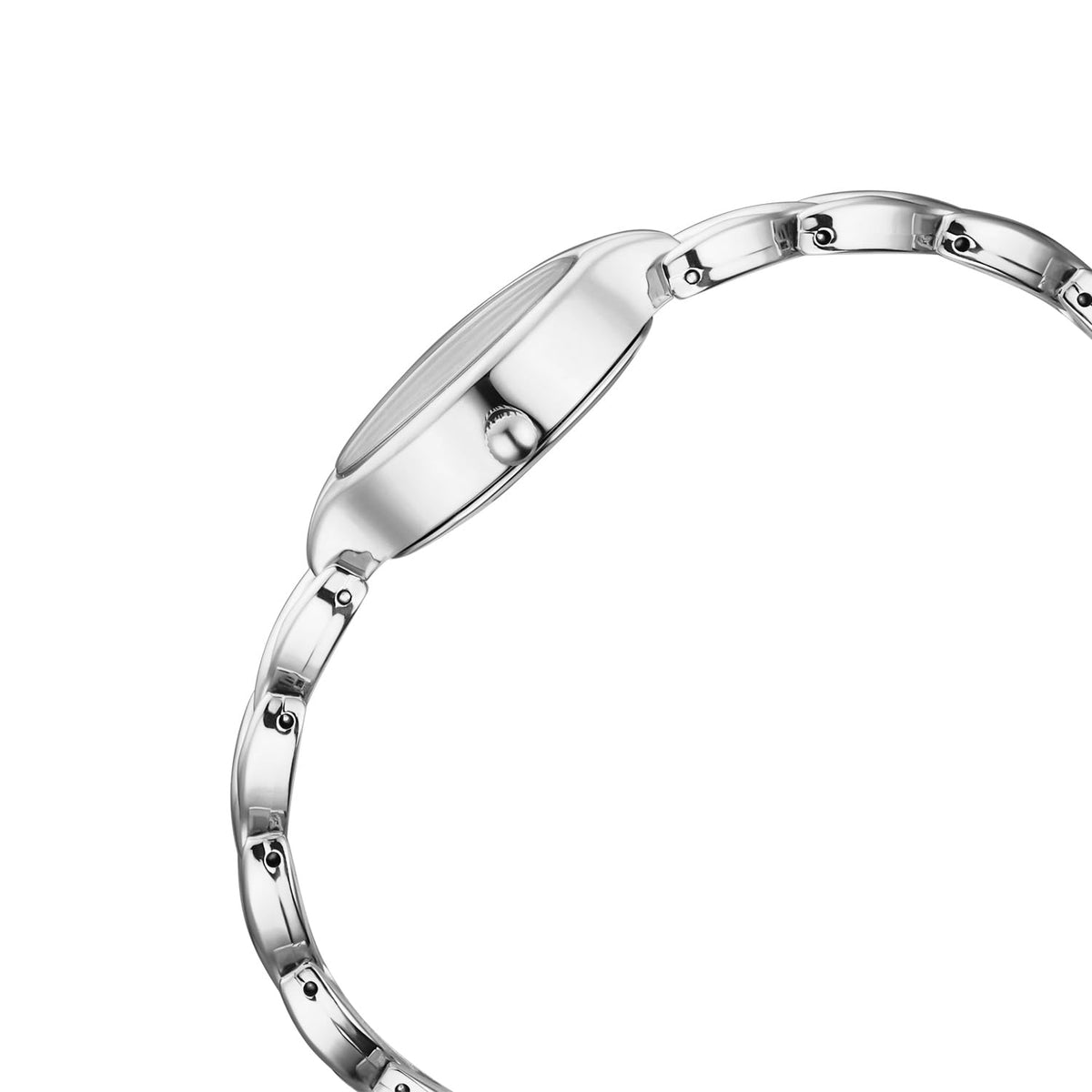 JIANDUN Vintage Women's Oval Bracelet Watch, Waterproof Stainless Steel Band with Adjustment Tool, Retro Ladies Quartz Wristwatch, Perfect for Daily Wear and Special Occasions (All Silver)