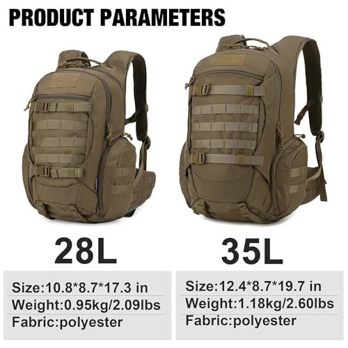 Mardingtop 28L/35L Tactical Backpacks Molle Hiking daypacks for Camping Hiking Military Traveling Motorcycle