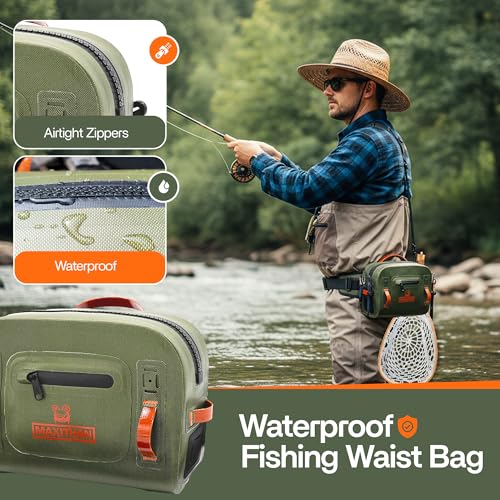 Lehigh Crossing, Waterproof Fishing Waist Pack, Fly Fishing Fanny Pack, Submersible Lumbar Pack