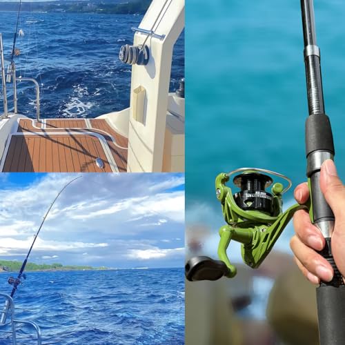 2PACK Fishing Pole Combo,Fishing Rod Combos with Telescopic Fishing Pole Spinning Reels Fishing Carrier Bag for Travel Sal...