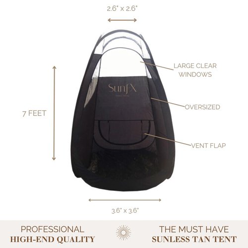 SunFX Professional Pop Up Tent | Sunless Tanning Booth for Home or Salon Use with Carrying Bag