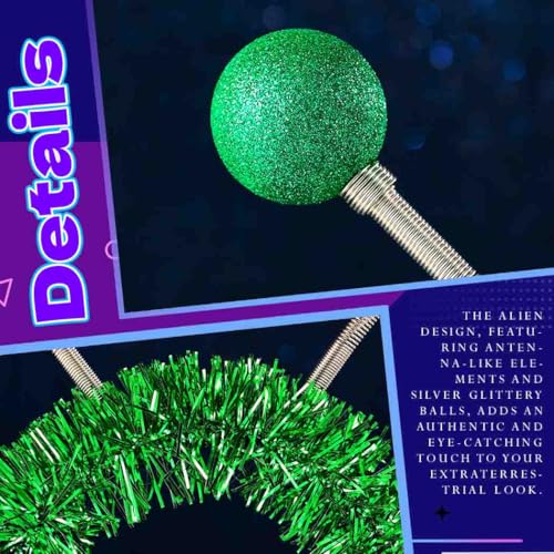 DRESBE Light Up Alien Headband LED Space Headbands Glow Antenna Hair Accessories for Women