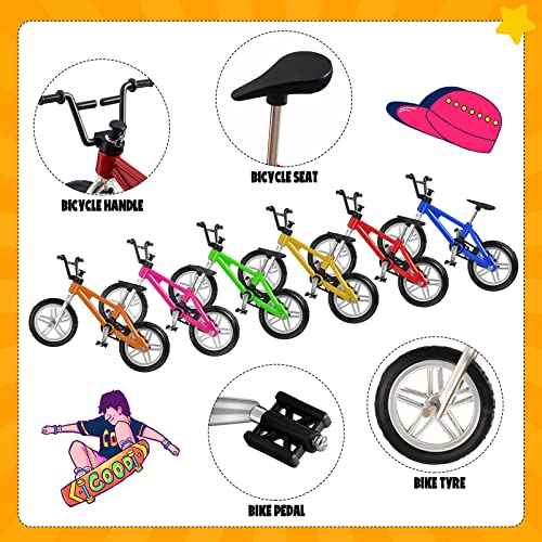 Hortsun 100 Pieces Mini Finger Skateboards Set Finger Bikes Hand Skateboard Fingerboards Tiny Bike Creative Fingertips Movement Party Favors Novelty Gift