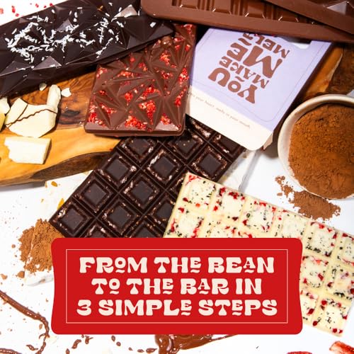 Craftly's Chocolate Making Kit: Create Delicious, Natural Chocolate at Home | Complete Set with Toppings | A Thoughtful Gi...